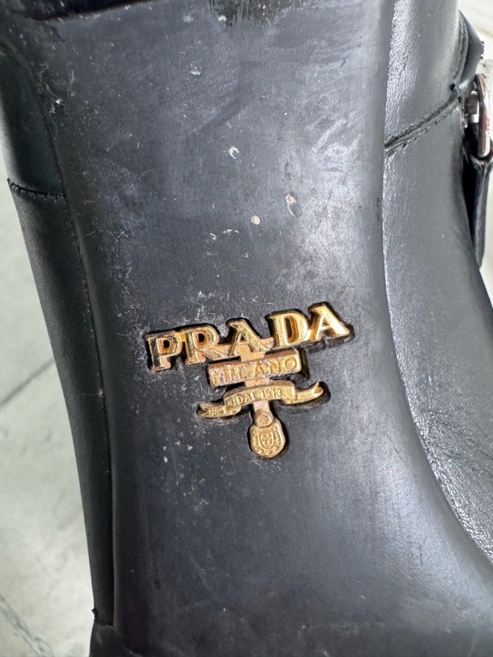 Prada Black Pointed Toe Ankle Boots size IT 37 - Picture 15 of 17